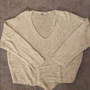 Tan knit sweater